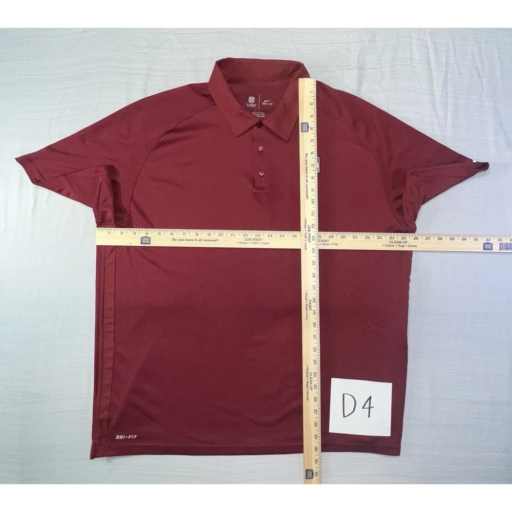 Red NFL On Field POLO SHORT SLEEVE SHIRT XXL Nike On Field Apparel‎